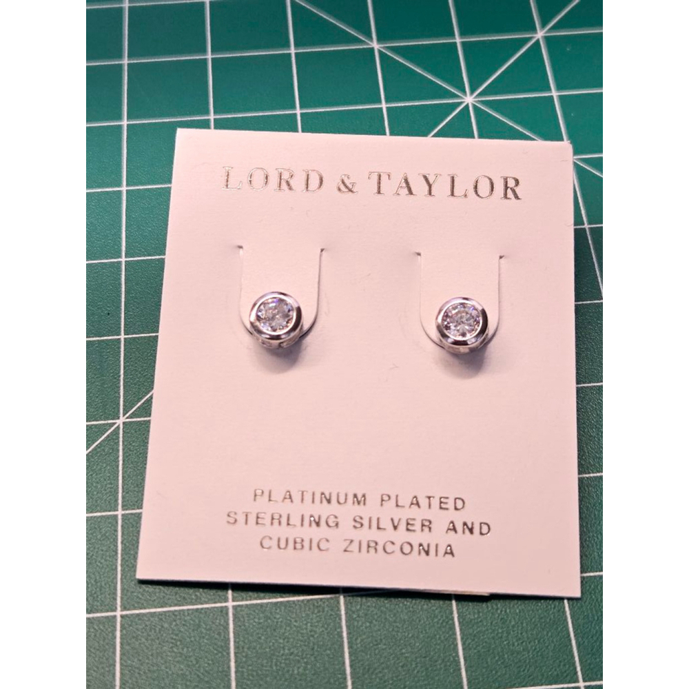 Lord & Taylor Women's Silver Cubic Zirconia Earrings
